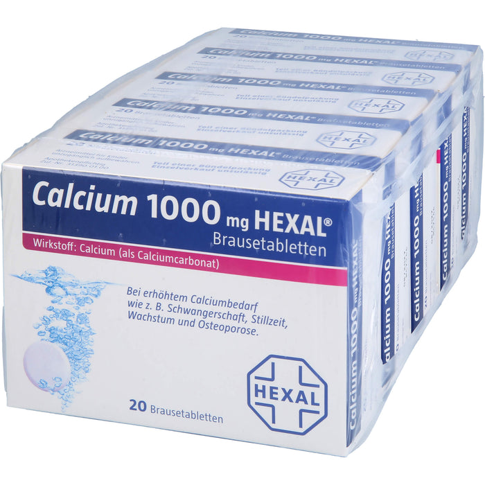 Calcium 1000 mg HEXAL Brausetabletten, 100 pcs. Tablets