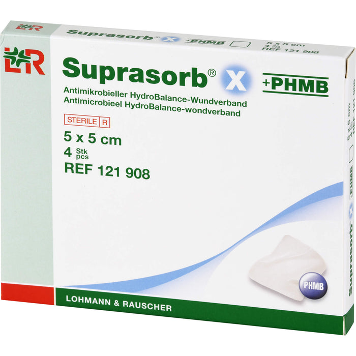 Suprasorb X PHMB Kompresse, 4 St VER