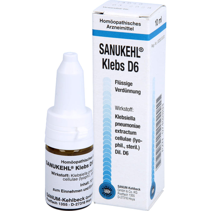SANUM-KEHLBECK Sanukehl Klebs D6 flüssige Verdünnung, 10 ml Lösung