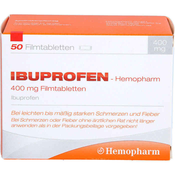 Ibuprofen-Hemopharm 400 mg Filmtabletten, 50 St. Tabletten