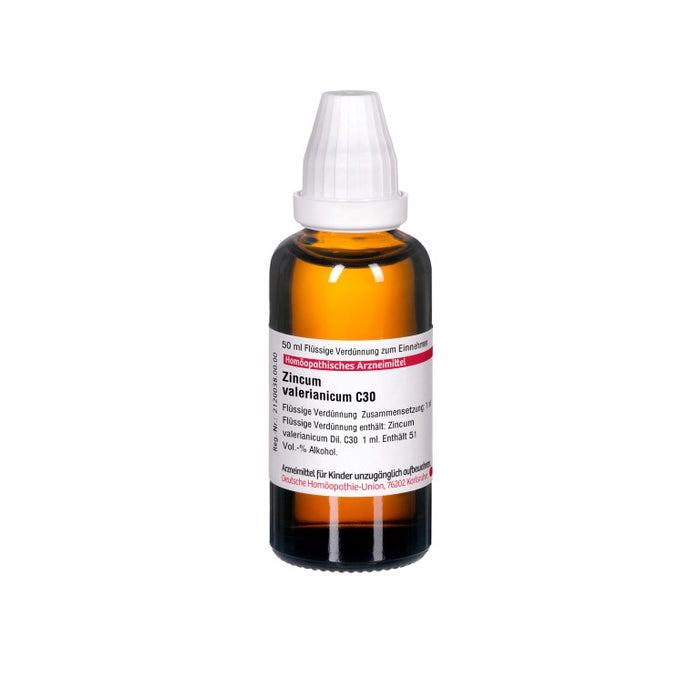 Zincum valerianicum C30 DHU Dilution, 50 ml Lösung