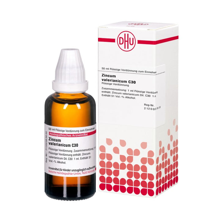 Zincum valerianicum C30 DHU Dilution, 50 ml Lösung