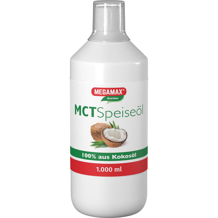 MEGAMAX Nutrition MCT Speiseöl Mittelkettige Triglyzeride, 1000 ml Öl