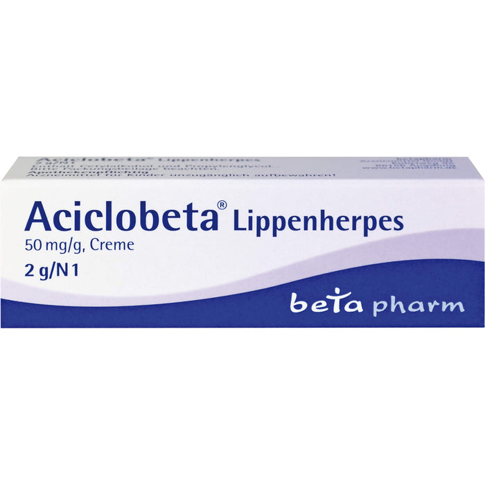 Aciclobeta Lippenherpes, 50 mg/g, Creme, 2 g Creme