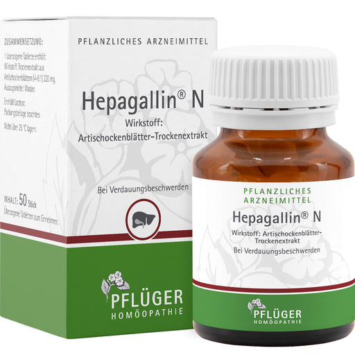 Hepagallin N Tabletten bei Verdauungsbeschwerden, 50 St. Tabletten
