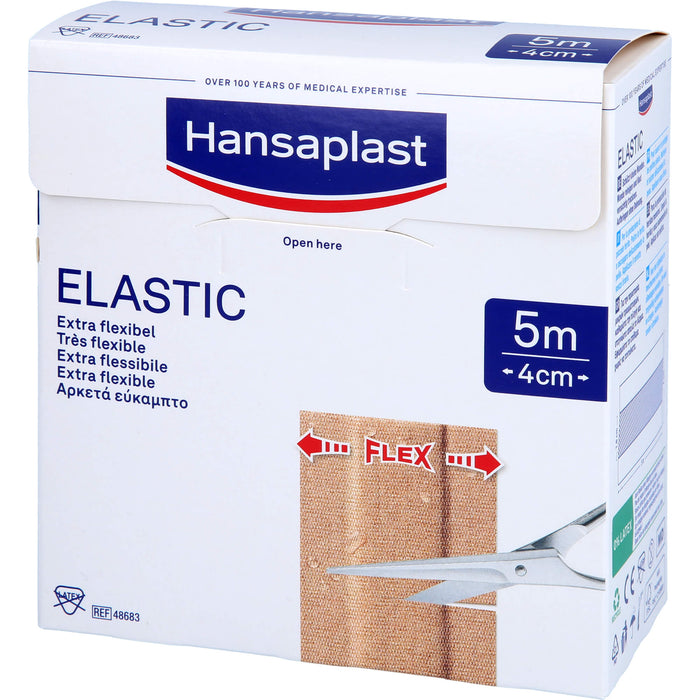 Hansaplast Elastic 5 m x 4 cm Pflaster, 1 St. Pflaster