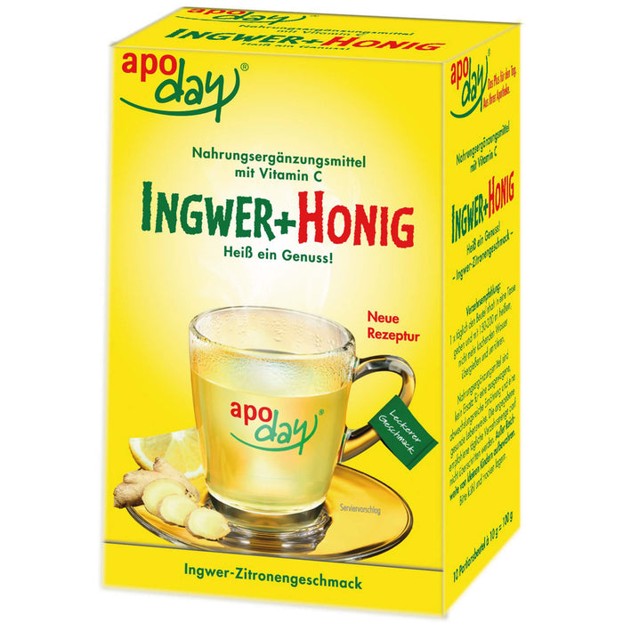 Apoday Ingwer + Honig Pulver Beutel, 10 St. Beutel
