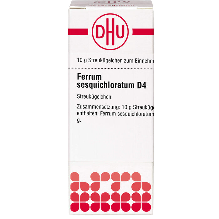 Ferrum sesquichloratum D4 DHU Globuli, 10 g Globuli