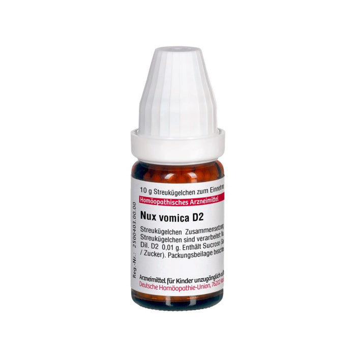 DHU Nux vomica D2 Streukügelchen, 10 g Globuli