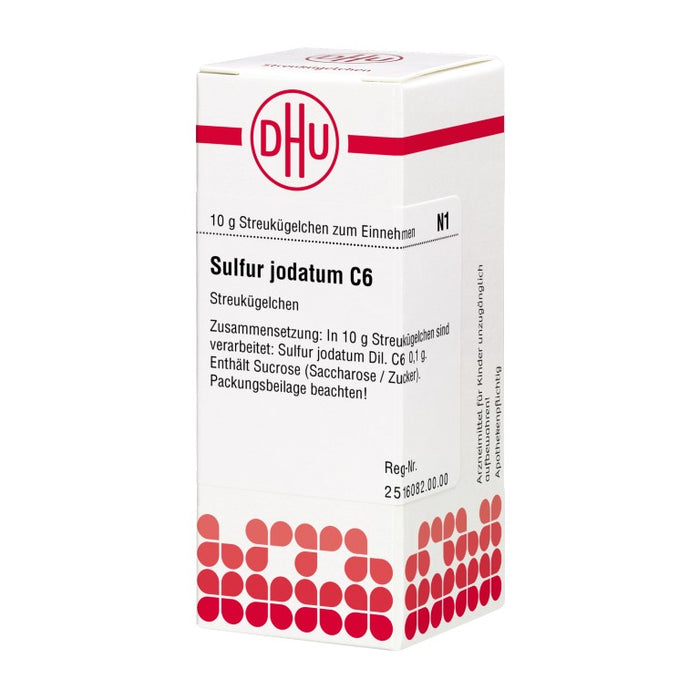 Sulfur jodatum C6 DHU Globuli, 10 g Globuli