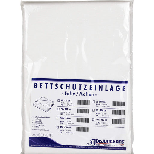 Bettschutzeinlage 150x100 cm einseitig mit Molton, 1 St 