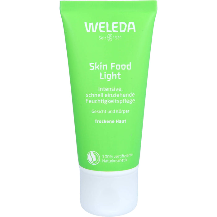 WELEDA Skin Food Light intensive, schnell einziehende Feuchtigkeitspflege für Gesicht und Körper, 30 ml Creme