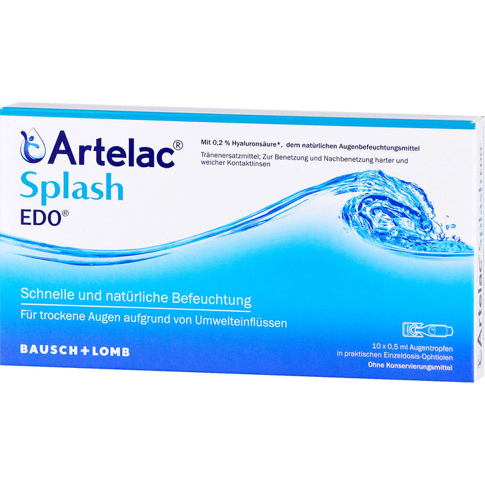Artelac Splash Augentropfen EDO, 10 pcs. Single-dose pipettes