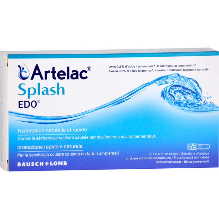Artelac Splash Augentropfen EDO, 30 pcs. Single-dose pipettes