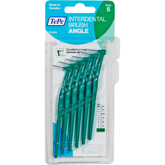 TePe Angle IDB Grün 0,8 Interdentalbürsten, 5 St. Interdentalbürsten