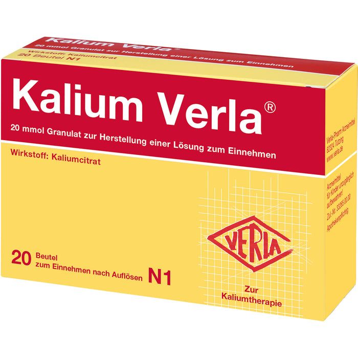 Kalium Verla Granulat zur Kaliumtherapie, 20 St. Beutel