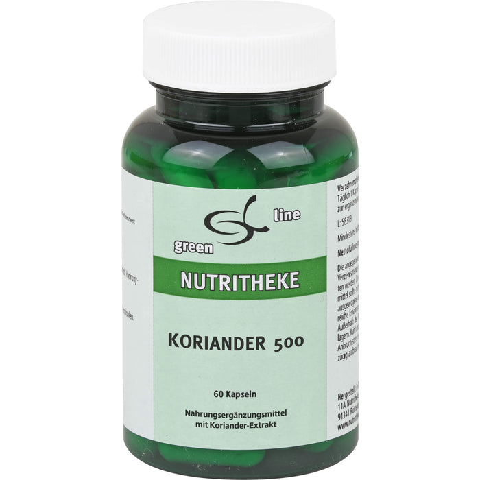 Green Line Nutritheke Koriander 500 Kapseln, 60 St. Kapseln