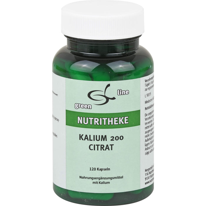 Green Line Nutritheke Kalium 200 Citrat Kapseln, 120 St. Kapseln