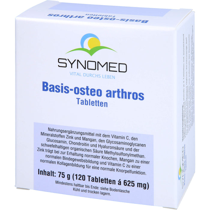 SYNOMED Basis-osteo Arthros Tabletten zur Erhaltung normaler Knochen und Knorpelfunktion, 120 St. Tabletten