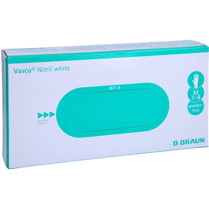 Vasco Nitril white Untersuchungshandschuhe Gr. M, 100 St. Handschuhe
