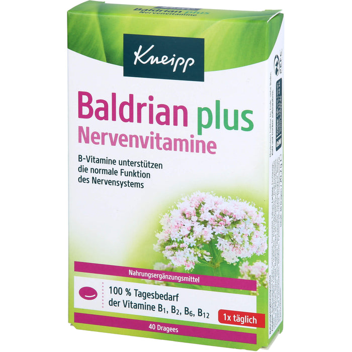 Kneipp Baldrian plus Nervenvitamine Dragees, 40 St. Tabletten