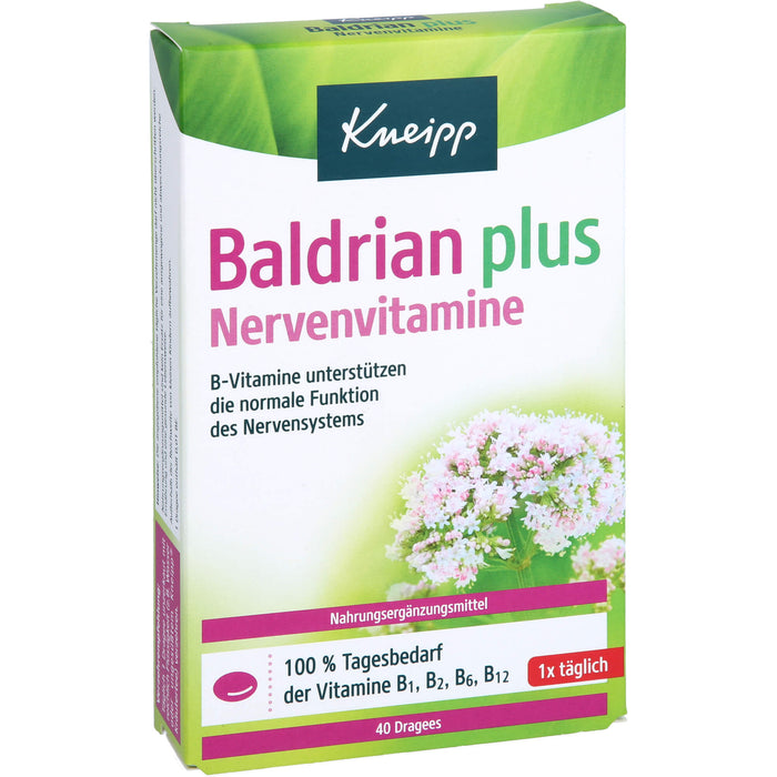 Kneipp Baldrian plus Nervenvitamine Dragees, 40 St. Tabletten
