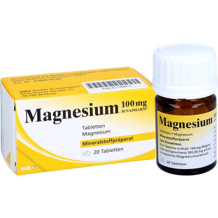 JENAPHARM Magnesium 100 mg Tabletten, 20 St. Tabletten