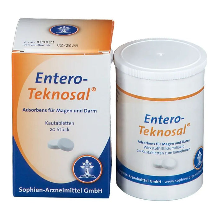 Entero-Teknosal Kautabletten Adsorbens für Magen und Darm, 20 St. Tabletten