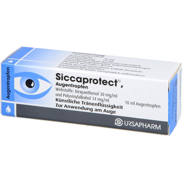 Siccaprotect Augentropfen zur Behandlung von Austrocknungserscheinungen der Horn- und Bindehaut, 10 ml Lösung