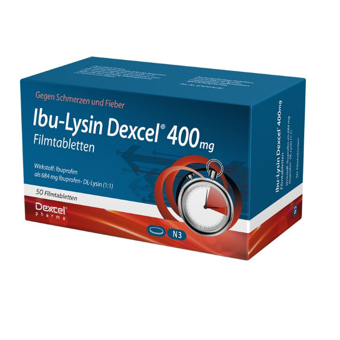 Ibu-Lysin Dexcel® 400 mg Filmtabletten, 50 St. Tabletten