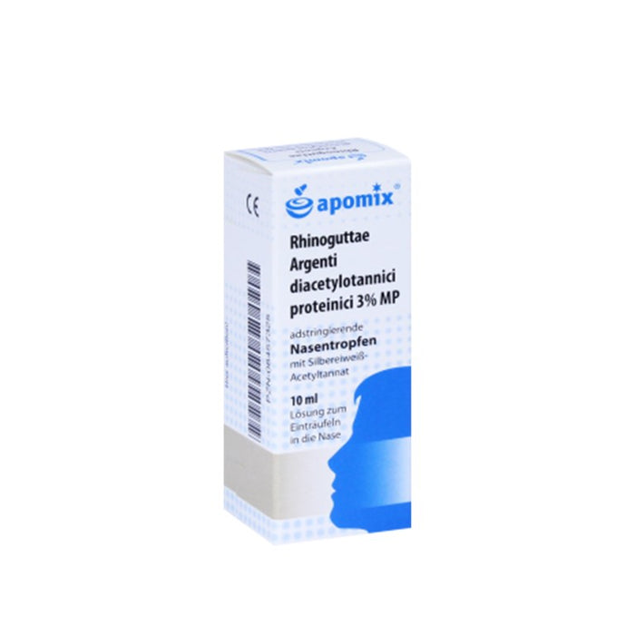 Apomix Rhinoguttae Argenti Diacetylotannici proteinici 3% MP Nasentropfen, 10 ml Lösung