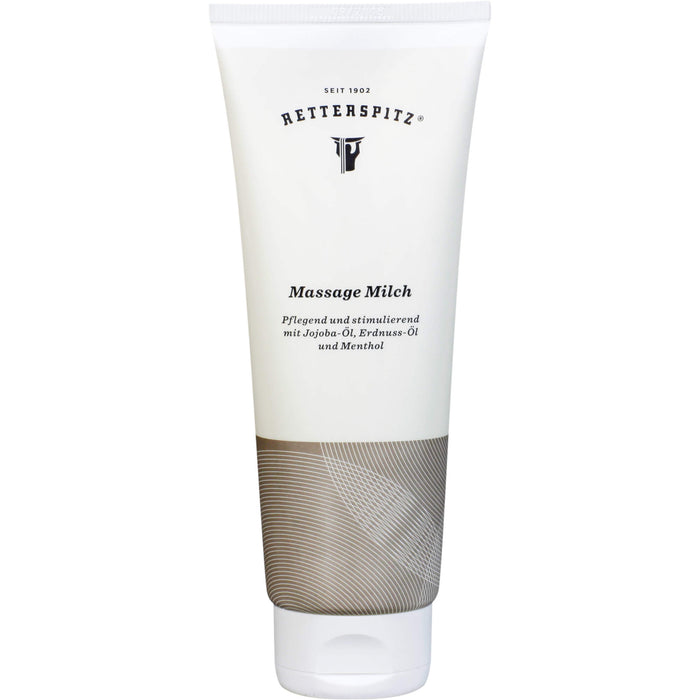 RETTERSPITZ Massage Milch pflegend und stimulierend mit Jojoba-Öl, Erdnuss-Öl und Menthol, 125 ml Lösung