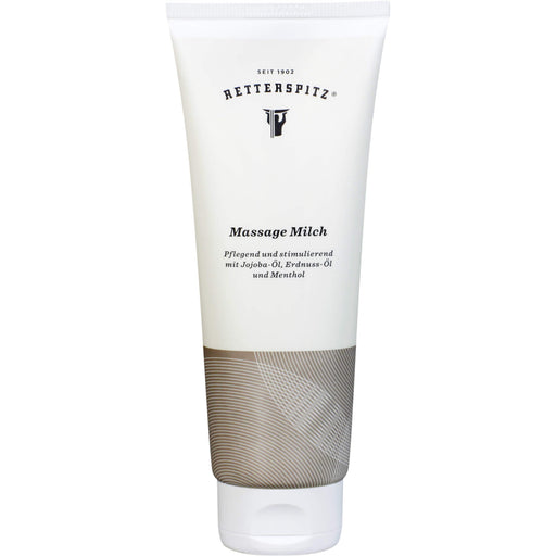 RETTERSPITZ Massage Milch pflegend und stimulierend mit Jojoba-Öl, Erdnuss-Öl und Menthol, 125 ml Lösung