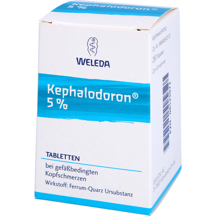 WELEDA Kephalodoron 5% Tabletten bei gefäßbedingten Kopfschmerzen, 250 St. Tabletten