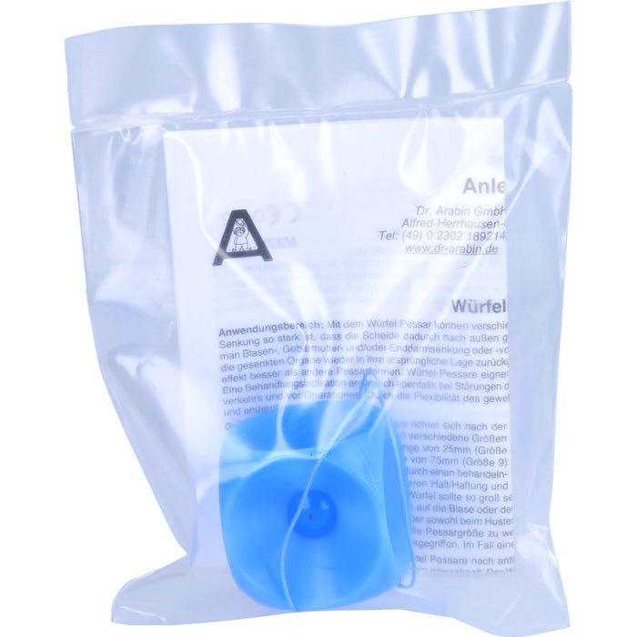 Arabin Würfelpessar mit Innenknopf Gr. 3, 1 St. Packung