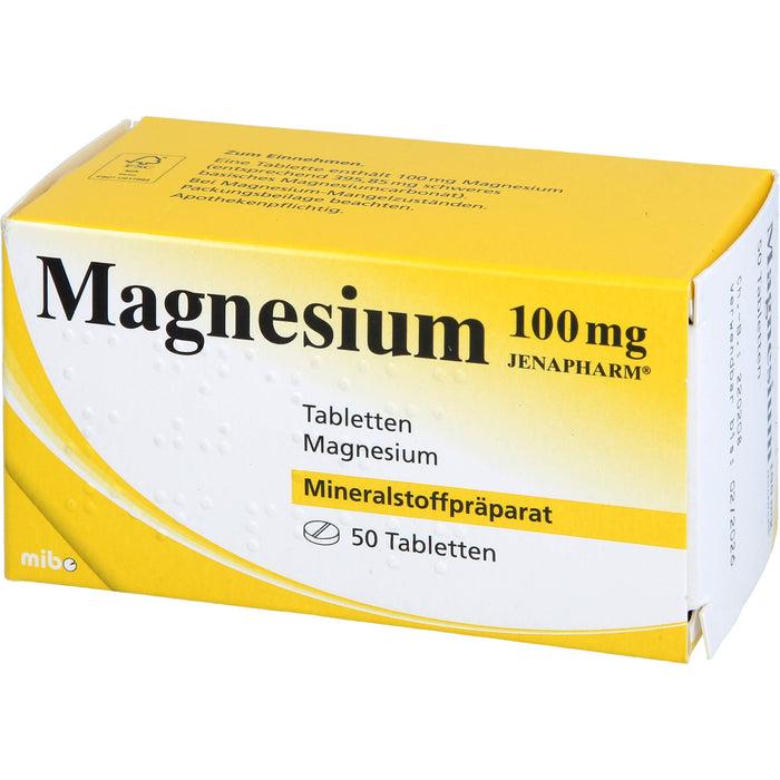 JENAPHARM Magnesium 100 mg Tabletten, 50 St. Tabletten