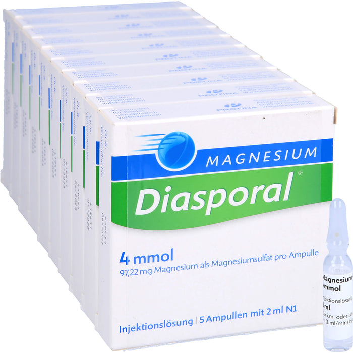 Magnesium-Diasporal 4mmol Injektionslösung gegen Krämpfe und Verspannungen, 50 ml Lösung