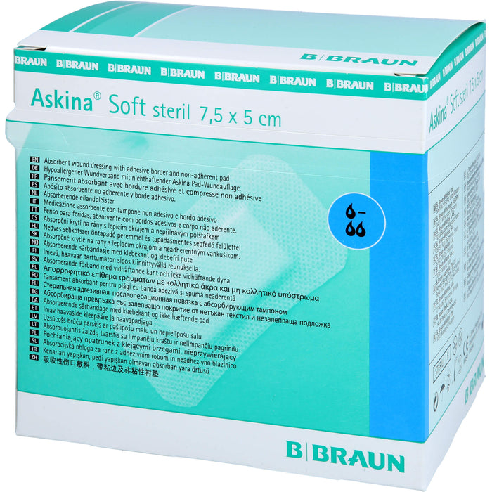 Askina Soft steril 5x7,5CM HYPOALLERGENER WUNDVERB, 50 St VER