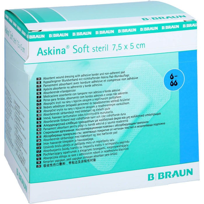 Askina Soft steril 5x7,5CM HYPOALLERGENER WUNDVERB, 50 St VER