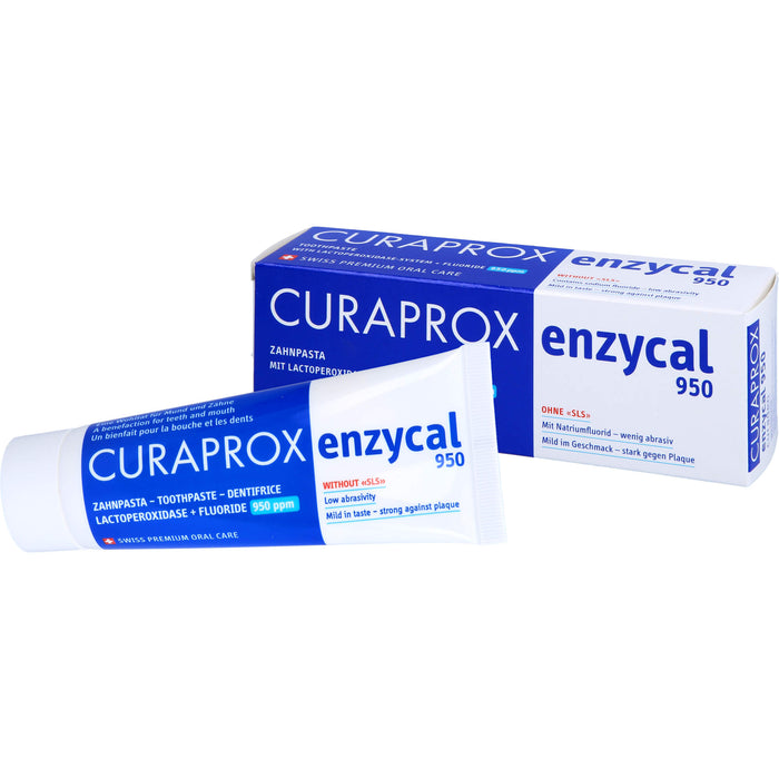 CURAPROX Enzycal milde Zahnpasta mit 950 ppm Fluorid, 75 ml Zahncreme