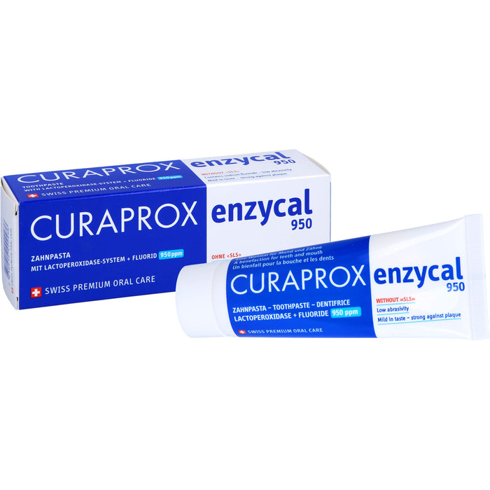 CURAPROX Enzycal milde Zahnpasta mit 950 ppm Fluorid, 75 ml Zahncreme