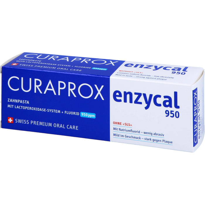 CURAPROX Enzycal milde Zahnpasta mit 950 ppm Fluorid, 75 ml Zahncreme