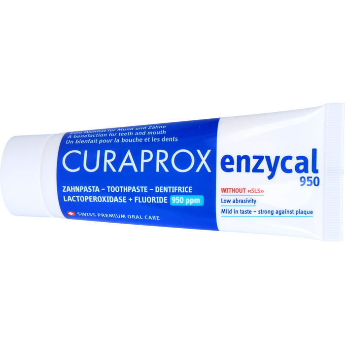 CURAPROX Enzycal milde Zahnpasta mit 950 ppm Fluorid, 75 ml Zahncreme