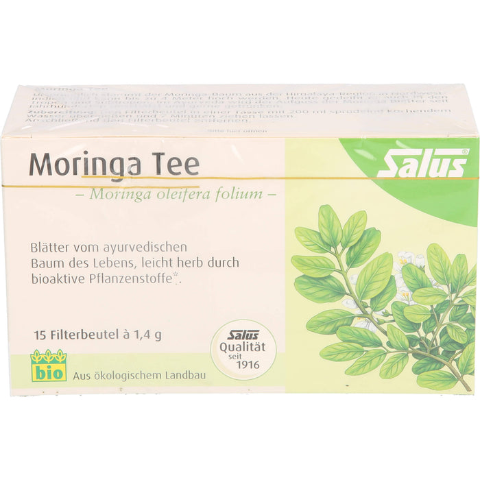 Salus Moringa Tee bio vollmundiger herber Geschmack, 15 St. Filterbeutel