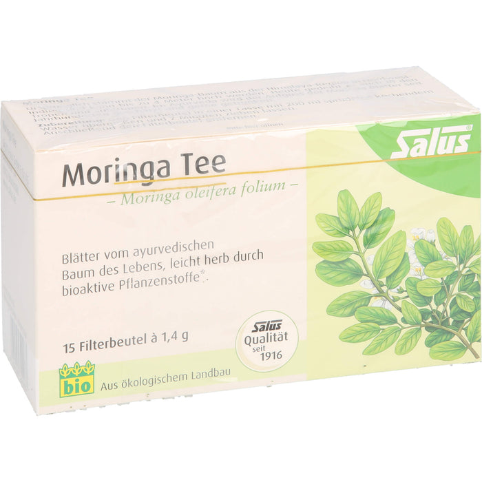 Salus Moringa Tee bio vollmundiger herber Geschmack, 15 St. Filterbeutel