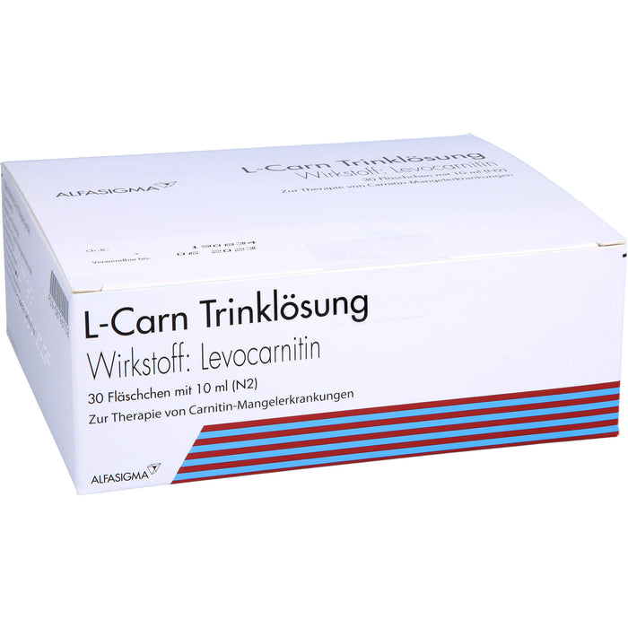 ALFASIGMA L-Carn Trinklösung bei Carnitin Mangelerkrankungen, 30 St. Flaschen