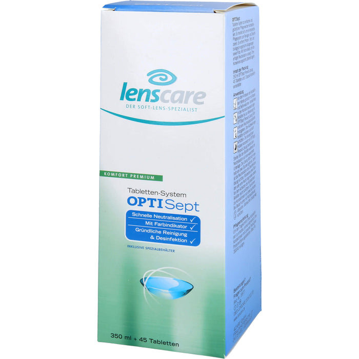 Lenscare OptiSept Tabletten System für eine gründliche und schonende Reinigung, 1 St. Kombipackung