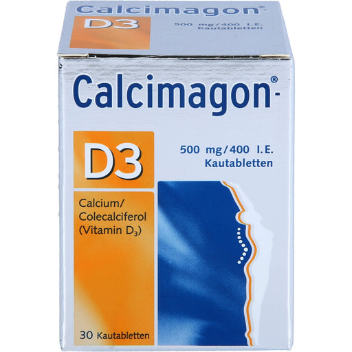 Calcimagon-D3 500 mg / 400 I.E. Kautabletten bei Vitamin D- und Calcium-Mangelzuständen, 30 St. Tabletten