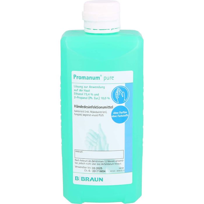 B. BRAUN Promanum pure Händedesinfektion, 500 ml Lösung