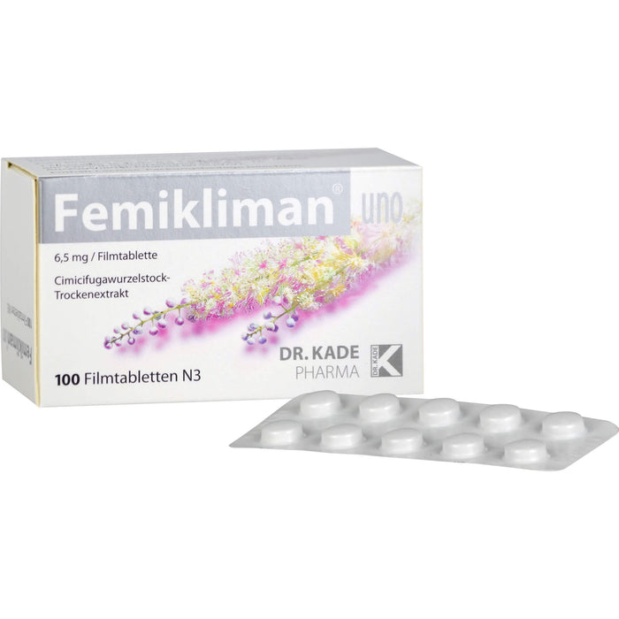 DR. KADE Femikliman uno Filmtabletten bei Wechseljahresbeschwerden, 100 St. Tabletten